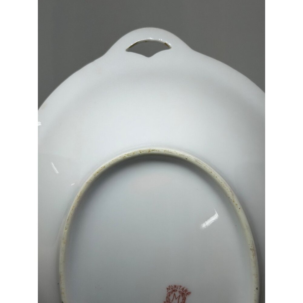VTG Noritake Azalea Gold 9"x6.75" Cake Cookie Serving Plate Floral White JAPAN - Picture 6 of 9